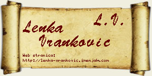 Lenka Vranković vizit kartica